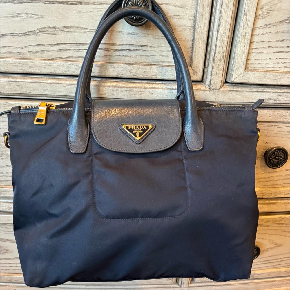 Prada nylon top handle bag